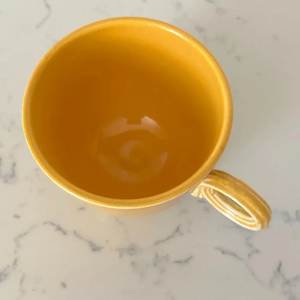 Fiestaware Mid Century Modern Colorful Original Marigold Yellow Dinnerware Cup